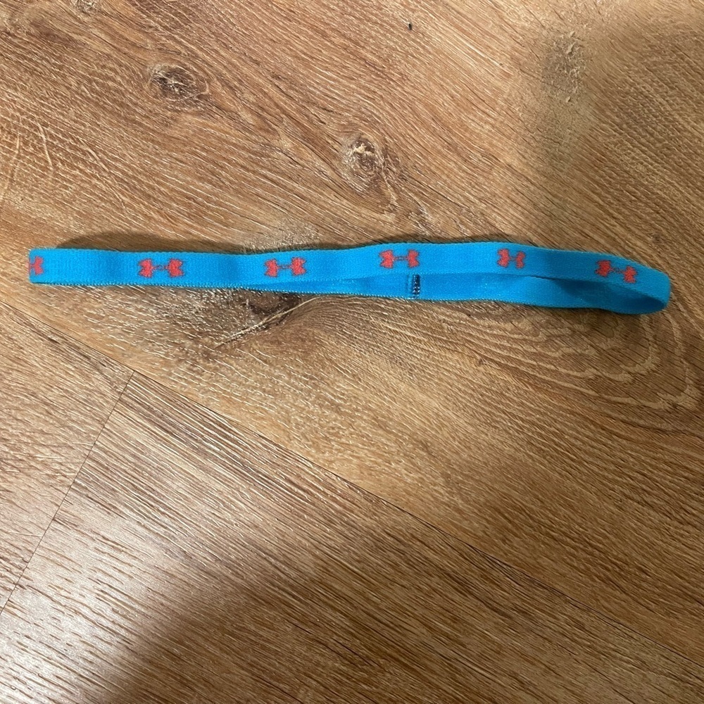 Under Armour blue and bright red thin headband​​​​​​​